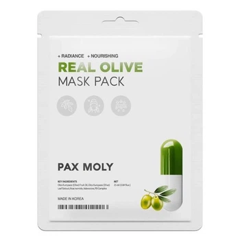 Маска тканевая Pax Moly для лица Real Olive с оливковым маслом 25 мл