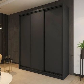 Шафа купе Mebel Star трьохдверна з темним профілем 210*240*60 Антрацит