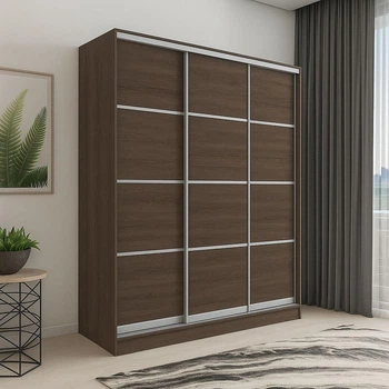 Шафа купе Mebel Star трьохдверна комбі 4 200*240*60 Дуб сонома Трюфель