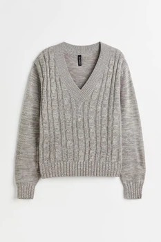 Жіночий джемпер H&M 209420-3 XS(160/80) сірий (2094200002)