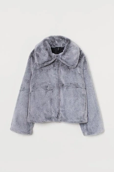 Кожушок жіночий H&M 200803-4 XS(160/80) сірий (2000004767198)