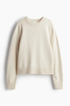 Жіночий джемпер H&M 210512-2 M(170/96) молочний (2105120004)