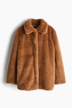 Кожушок жіночий H&M 210538-2 M(170/96) коричневий (2105380004)