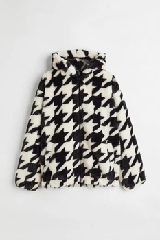 Кожушок жіночий H&M 207575-4 M(170/96) чорно-білий (2075750004)