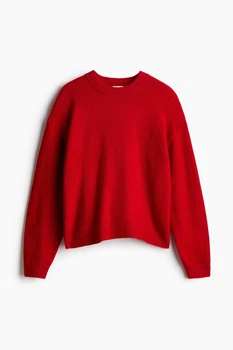 Жіночий джемпер H&M 211393-2 S(165/88) червоний (2113930003)