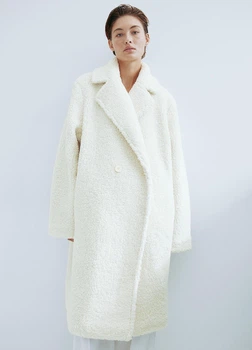 Еко шуба жіноча H&M 205741-4 M(170/96) білий (2057410004)