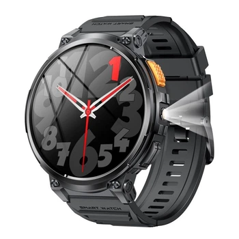 Тактические смарт часы с фонариком LEMFO K66 силиконовый ремешок Black Black (18359)