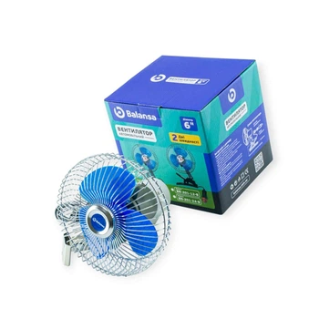 Вентилятор 12 V (d 6" - 15,0 см) металлический, кронштейн, 2 скорости Balansa