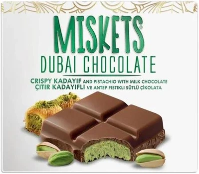 Шоколад Дубайський Miskets Dubai Chocolate Молочний 100 г