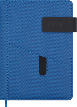 Ежедневник датированный 2026 (A5, жесткая обложка, синий) Buromax Galaxy BM.2123-02