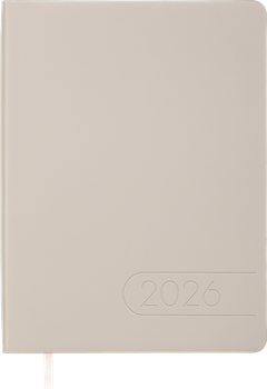 Ежедневник датированный 2026 (A5, гибкая обложка, молочный) Buromax Light Morandi BM.21158-37
