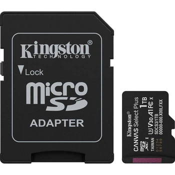 Карта памъяти 1TB microSDXC Canvas Select Plus Gen 3 150MB/s A1 Card + Adapter SDCS3/1TB