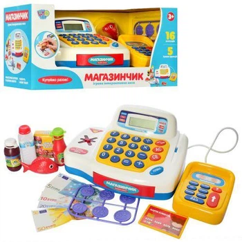 Игровой набор кассовый аппарат Limo Toy, калькулятор, звук, свет, 7020-UA