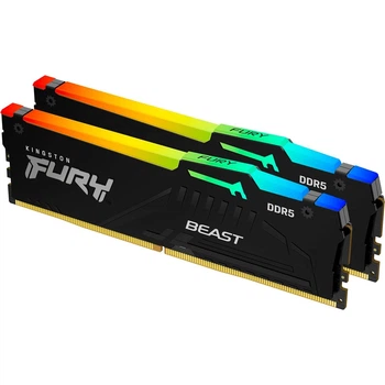 Модуль памяти DDR5 Kingston FURY Beast 2x32GB 5600MHz RGB (KF556C40BBAK2-64) [123805]
