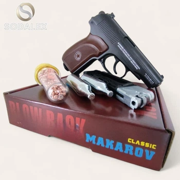 Пневматичний пістолет WinGun 113 PM Blowback + 2 балончики та 250 кульок