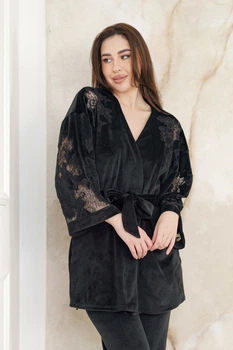 Халат Komilfo 50(2XL) Чорний (124715)