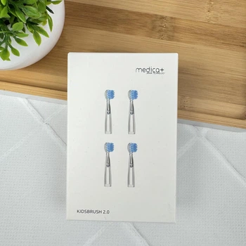 Змінні насадки для дитячої зубної щітки Medica+ KidsBrush 2.0 Blue (від 2 до 12 років), 4 шт