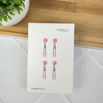 Змінні насадки для дитячої зубної щітки Medica+ KidsBrush 2.0 Pink (від 2 до 12 років), 4 шт