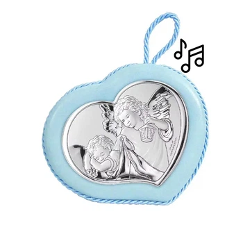Икона детская Ангел Хранитель музыкальная (10 х 9 см) Valenti 10551 С