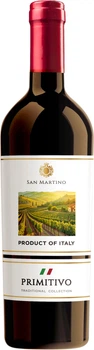 Вино San Martino Primitivo Puglia IGP червоне сухе 0.75 л 10.5-13.5% (8050249370787)
