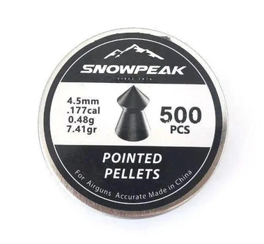 Кулі SnowPeak Pointed Pellets 4.5мм, 0.48г, 500шт