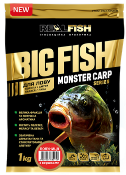 Прикормка REALFISH BigFish Клубника со сливками 1000г (210502)