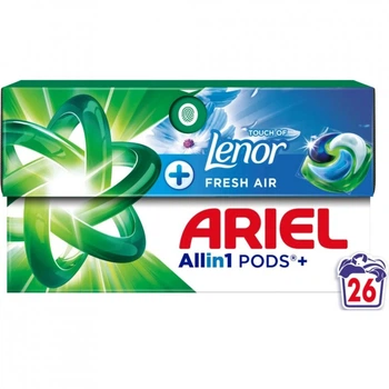 Капсули для прання Ariel Pods All-in-1 Touch of Lenor Дотик свіжого повітря Lenor 26 шт. (8700216766043) (320401)
