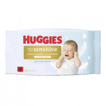 Дитячі вологі серветки Huggies Pure ExSens 48х8 (5029053585543) (263246)