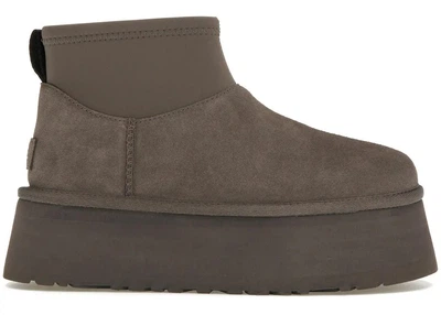 Уги женские UGG CLASSIC MINI DIPPER 1168170/thundercloud 38 (usa 7, 24,0 см) серые