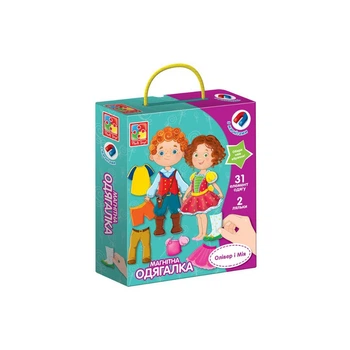 Гра настільна Vladi Toys магнітна одягалка для дівчаток. Олівер і Мія VT3702-12