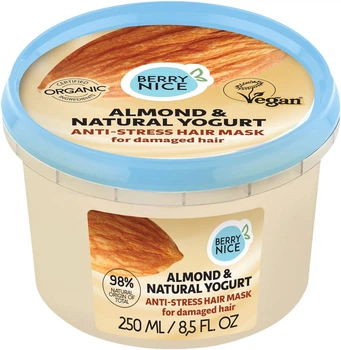 Маска для поврежденных волос Berry Nice Almond & Natural Yogurt Anti-Stress Hair Mask 250 мл (4745010333491)