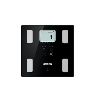 Смарт-весы OMRON VIVA HBF-222T-EBK черные — монитор состава тела с Bluetooth, анализатор жира, мышц, висцерального жира, BMI, синхронизация с OMRON Connect