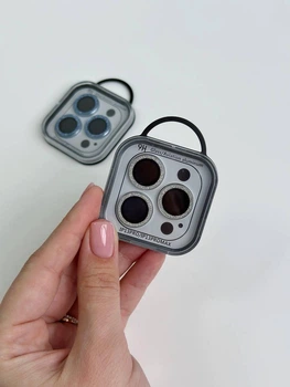 Защитное стекло на камеру Diamonds Lens (iPhone 13 Pro/13 Pro max, Silver)