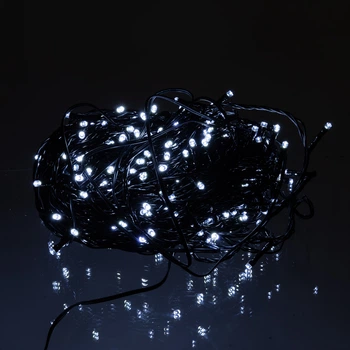 Гирлянда новогодняя уличная 30м 300 LED солнечная батарея автономная гирлянда 8 режимов Белый Garlando