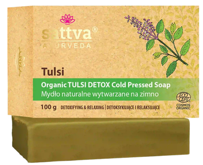 Mydło Sattva Tulsi wytwarzane na zimno Organiczne 100 g (5903794189447)