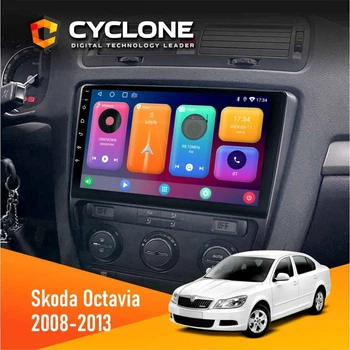 Штатна магнітола Skoda Octavia A5 2008-2013 Black CYCLONE C10-001 2X32