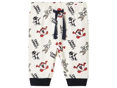 Спортивные штаны джоггеры двунитка для мальчика Disney Looney Tunes 468581 086 см (18-24 months) Белый