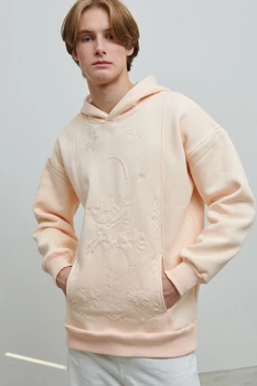 Чоловічий бежевий худі Вершник Святковий 3XL UKRS-9981 UkrGlamour