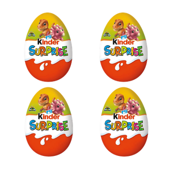 Набір Шоколадне Яйце 4шт Kinder Surprise Динозаври Natoons Dinosaurs 20g