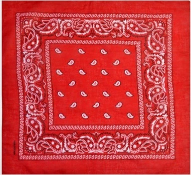 Бандана с рисунком 55х55 Красная (K006/2)