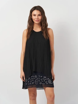 Платье короткое летнее женское Desigual 10002.1 42 (48) Черное (2000000013787)