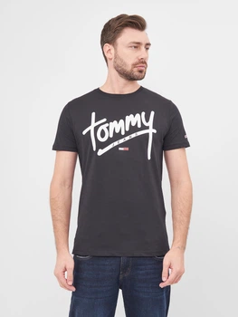 Футболка длинная мужская Tommy Jeans 10200.3 S Темно-синяя