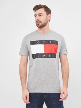 Футболка длинная мужская Tommy Jeans 10202.3 S Серая
