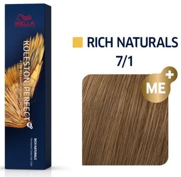 Краска для волос Wella Koleston ME+ 7/1 Средний блондин пепельный 60 мл