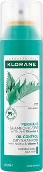 Сухой шампунь Klorane Dry Shampoo With Nettle And Vitamin E Крапива для жирных волос 150 мл (3282770396362)