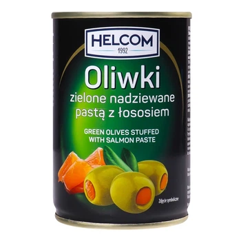 Оливки Helcom зеленые с лососем 280 г (5902166706046)