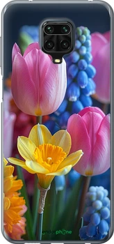 Чехол на Xiaomi Redmi Note 9 Pro Весенние цветы "6058u-1911-70447"