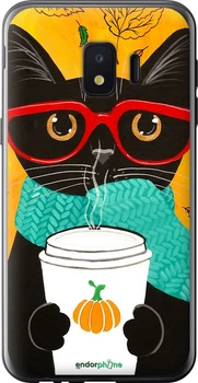 Чехол на Samsung Galaxy J2 Core Осенний кот "4026u-1565-70447"