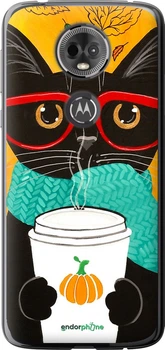 Чехол на Motorola Moto E5 Plus Осенний кот "4026u-1412-70447"