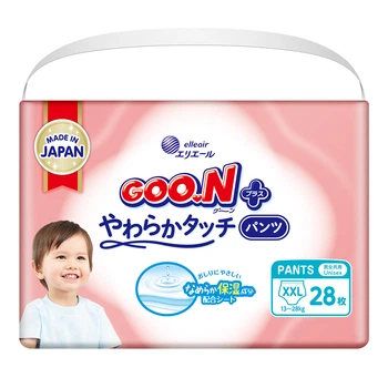 Трусики-підгузки Goo.N Plus для дітей (розмір 6(XXL), 13-25 кг, 28 шт)